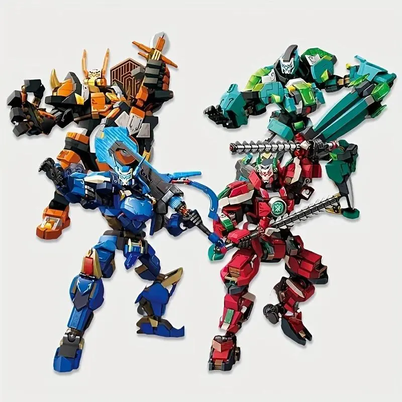 821pcs Myth Mecha Robot Building Blocks, Boy's DIY Toys, Educational Assembled Model Bricks, Kid's Toys Christmas Gifts