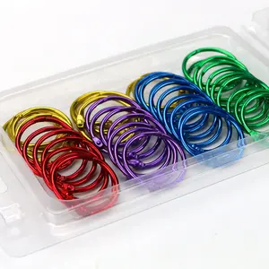 1 Inch Binder Rings, Office Book Rings, Loose Leaf Rings, 50 Pcs Metallic Assorted Colors
