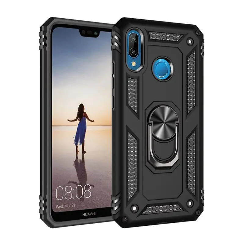 Phone case for Huawei P20 Lite with Magnetic Stand, Anti-Slip, Dust-Proof, Fingerprint-Resistant, for Huawei P20 Lite Protective Cover
