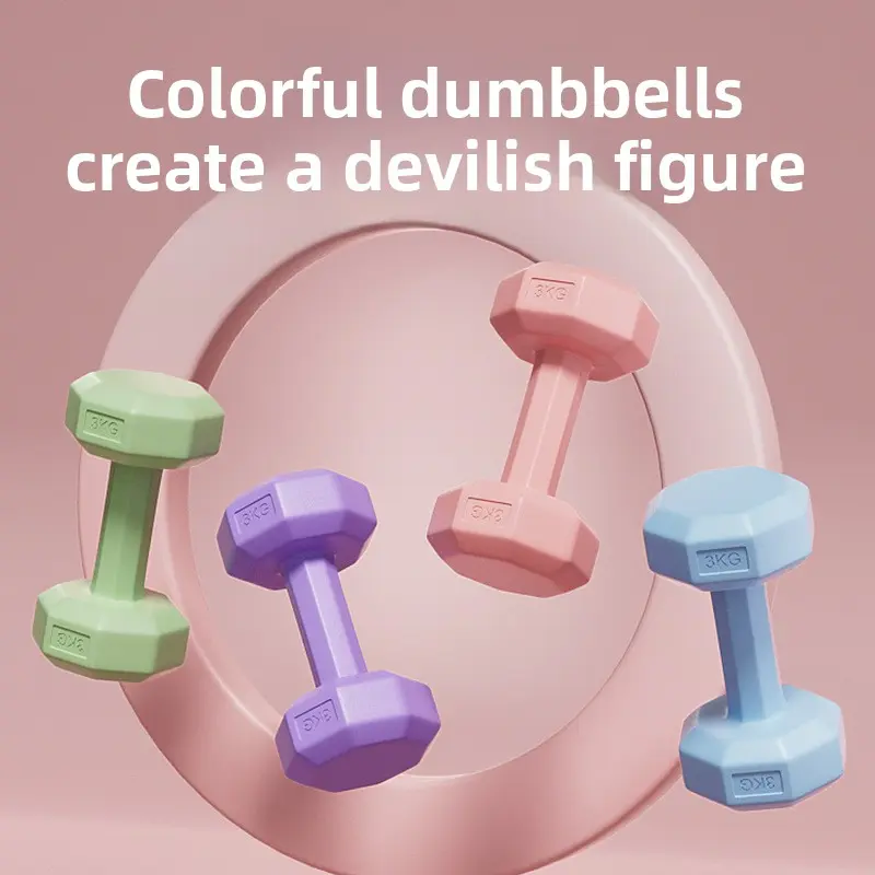 Sturdy Colorful Rubber-Coated Dumbbell Set - Body Weights for Toning Arms, Boosting Strength Training, Home Fitness for Men & Women, Yoga & Children’s Light Workouts, Easy To Store, Resistance Training, Fit At Home, Strength Training Equipment