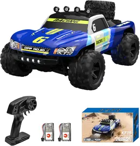 1/18 Fast RC Car for Adults, 4WD Electric Off-Road RC Moster Truck, 30KM/H High Speed RC Car W/ 2 Batteries for Hobby RTR Gifts