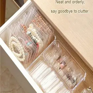 10PCS Heavy Duty PVC Jewelry Storage Bag – Transparent Zipper Pouch, Anti Tarnish & Water Resistant. Perfect for Travel & Organization. Great Gift for All.Rolling Under Bed Storage Organizer