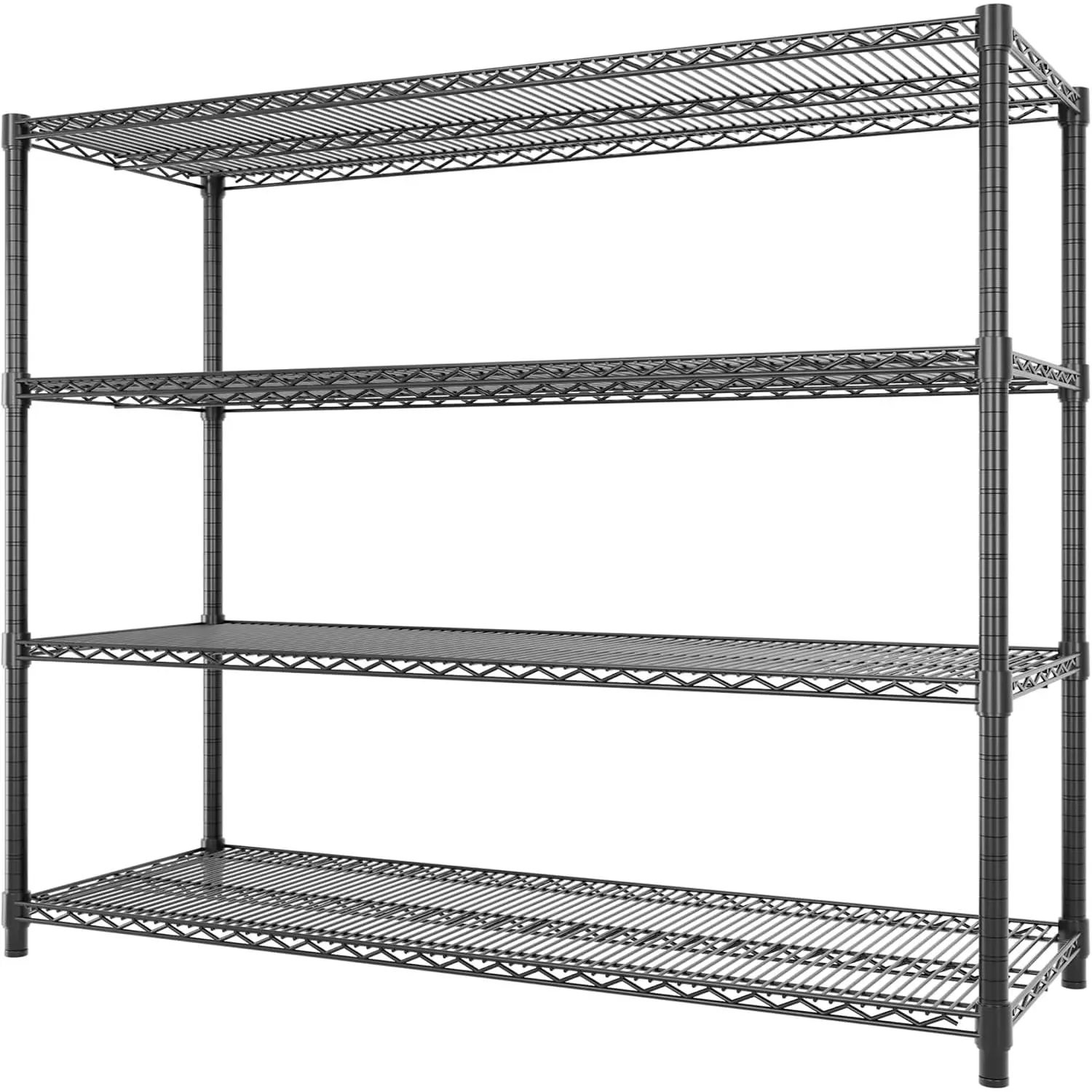 5/4/6-Tier Wire Shelving – Heavy Duty Adjustable Storage Rack for Garage