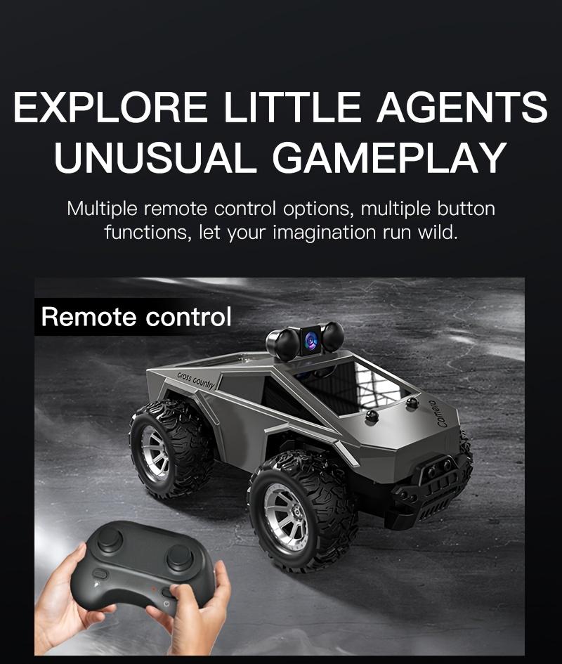 1:28 Camera Remote Control Car |     Controllable via mobile app, real-time image transmission from the roof camera, LED roof light