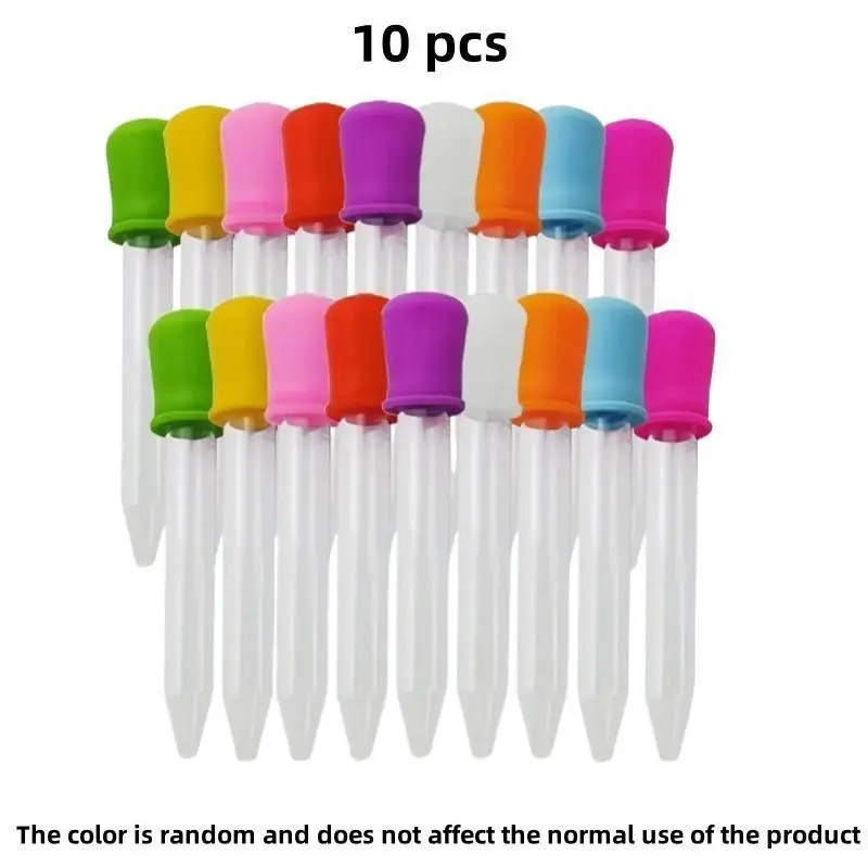 10-Pack Liquid Droppers, Silicone and Plastic Pipettes, Durable Precision Lab Equipment, Ideal for Precise Measurements, Essential Science Tools