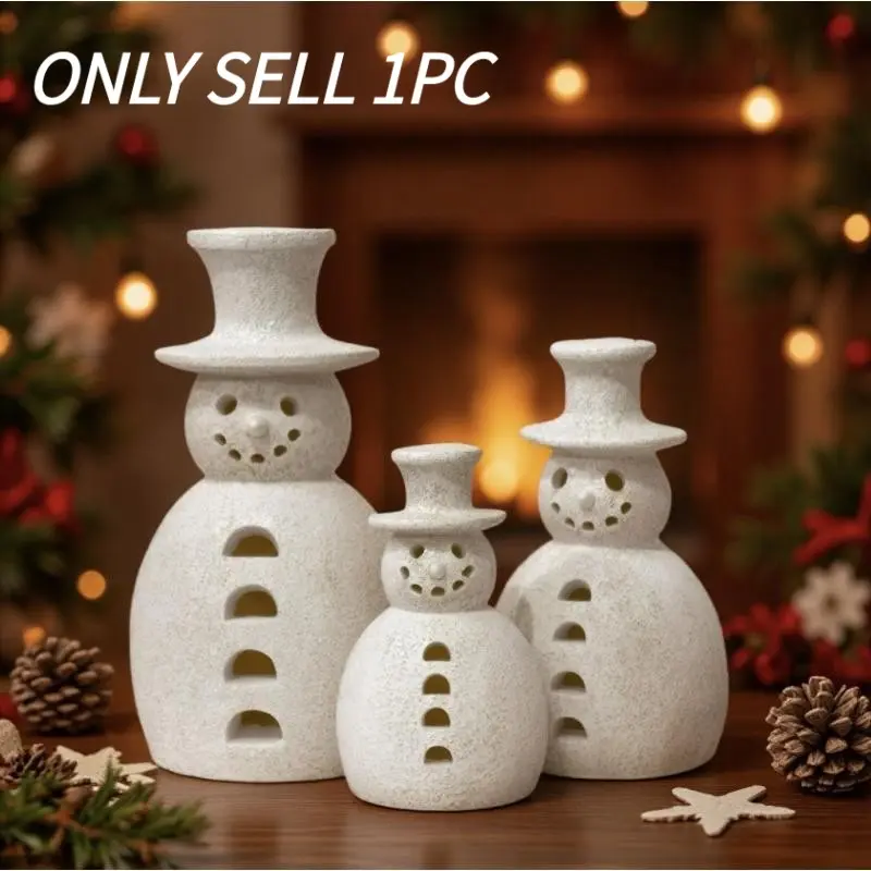 New Hot-Selling Terracotta Snowman Vintage Resin Snowman Christmas Decoration Tabletop Christmas Snowman Ornament Room Decor Ornament Christmas Ornaments Christmas Table Decorations
