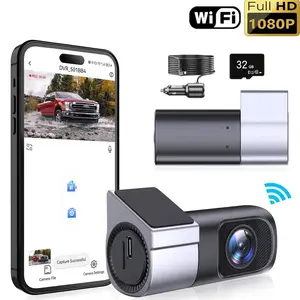 Ultra-Thin Fhd Car Dash Cam Wired Version, Wi-Fi APP Control, Loop Recording, G Sensor, 145° Wide Angle, Hdr, Compact Design for Truck Safety Monitoring