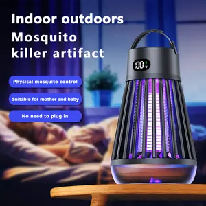Electric Mosquito Killer Lamp, USB Rechargeable 2-in-1 Portable Mosquito Trap and Electric Shock Insect Zapper, Household and Outdoor Mosquito Control Device, Compact Bug Killer for Bedroom, Patio, Camping, Travel and Summer Nights