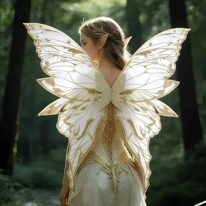 Beautiful Shiny Sparkling Large Fairy Wings, Perfect for Parties and Events, Lightweight and Comfortable Design, Ideal for Adults