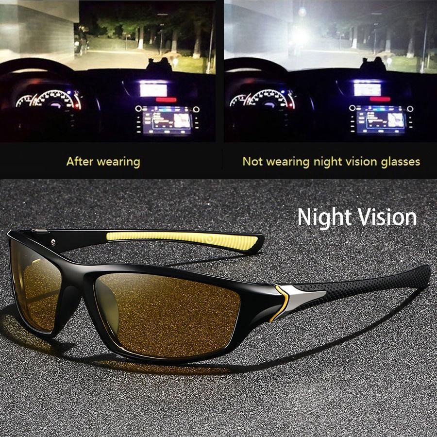 Vintage Square Frame Unisex Night Vision Glasses, Anti-Glare & Anti-Reflective UV400 Eyewear, Fatigue-Reducing Lenses Ideal for Night Driving, Daily Commute & Outdoor Use