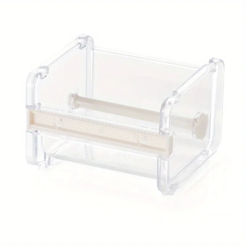1pc Multi-Color Convenient Office Stationery Multi-Purpose Tape Holder, Tape Cutter, Tape Machine, Desktop Tape Storage Box, Finishing Box