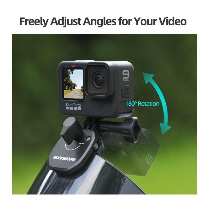 Motorcycle Windshield Clip For Insta360 X4 Ace Pro 2 DJI Action 5 PRO Phone GoPro 13 12 Action Camera Aluminum Alloy Mount Clip