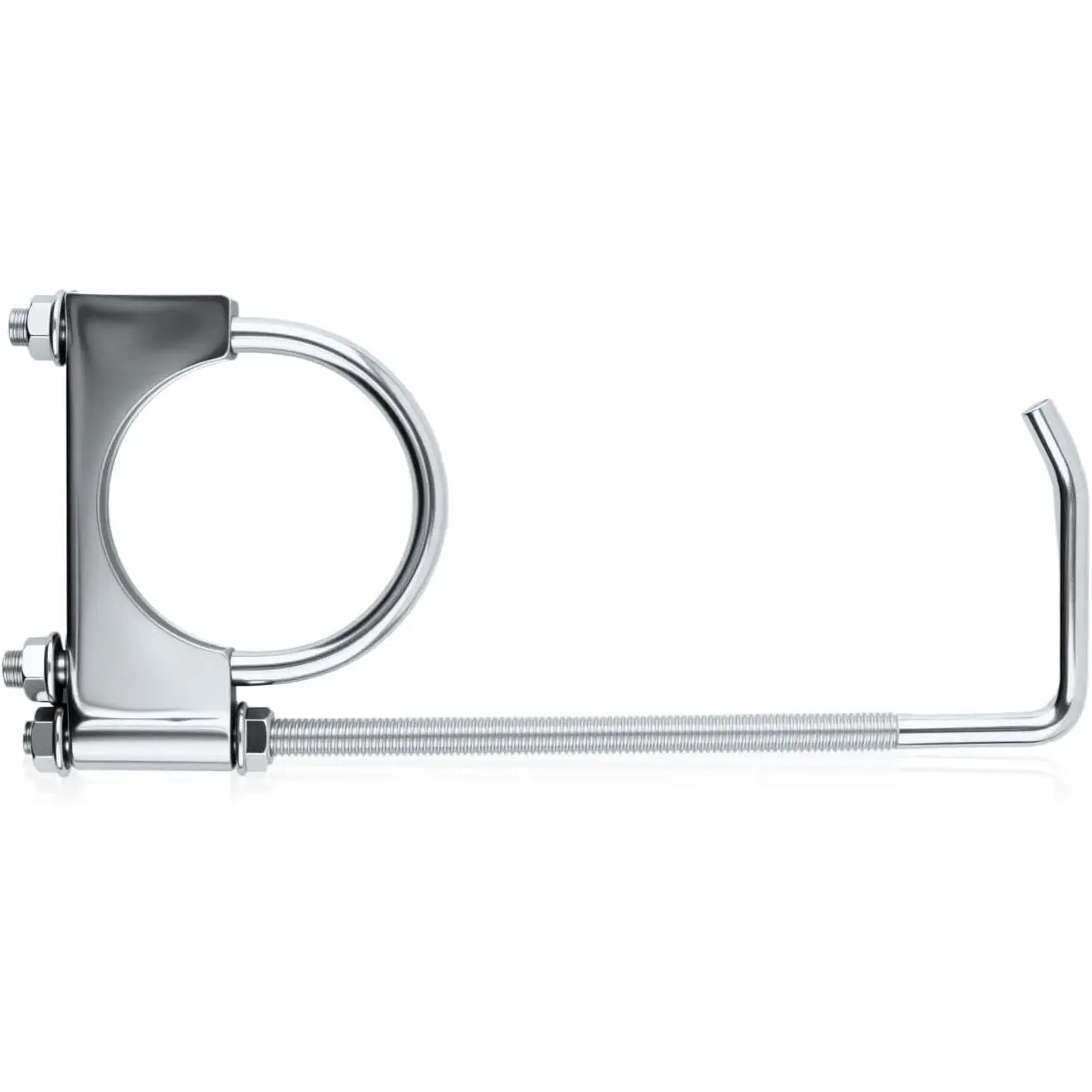 2.5 Exhaust Clamps with Hanger,Adjustable Car Exhaust Hangers & Clamp for Exhausts Pipe Fixing & Vibration Damping,Short Version Car Muffler Clamp for Exhausts System
