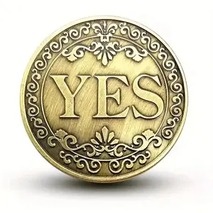 YES or NO Flip Decision Coin - Metal Choose Coin, Fun Answer Coin, Choose Commemorative Coin