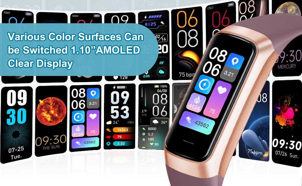 Health Smart Watch Blood Oxygen Heart Rate Sleep Monitor Waterproof Fitness Tracker  Smart Watch for Hiking Running Step Counter for women men