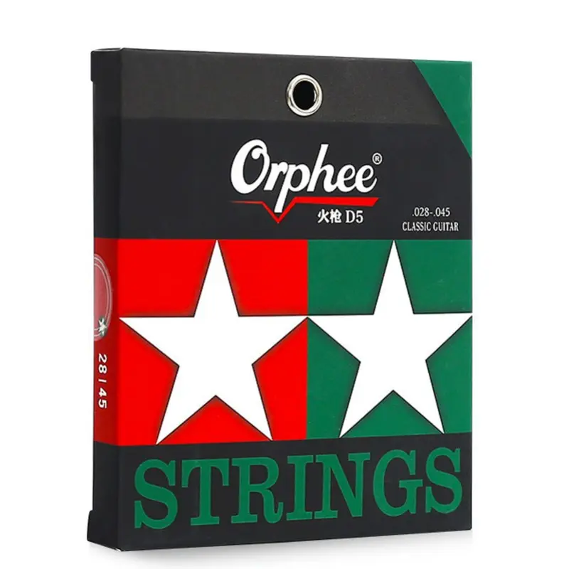 Orphee D5 Classical Guitar Strings, Nylon acoustic Guitar Strings 28-45 Gauge, Fire Gun Series, High-Quality Sound, Perfect for Musicians