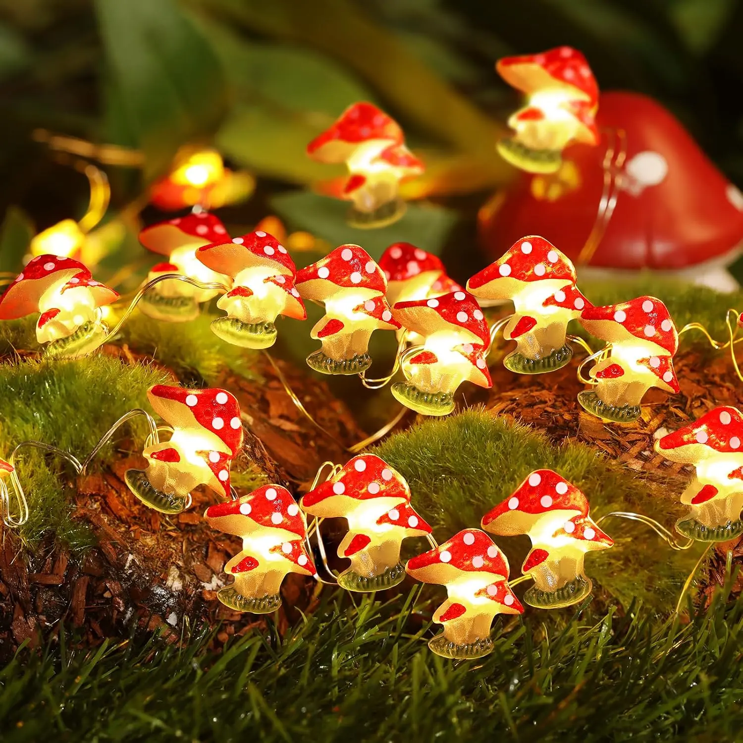 Mushroom Lights Room Cottagecore Decor: Gifts for Teen Girls Boys , 10FT 30LED Fairy Lights  Operated Cute Mushroom Lamp Decorations for Birthday Christmas Party Wedding
