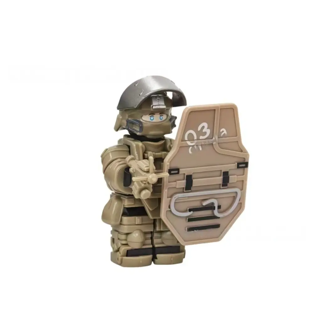 Collectible Tactical-Style Building Block Minifigures featuring detailed designs and multiple combination options. Compatible with standard building brick systems, perfect for collecting, displaying, and expanding your brick-building creations.