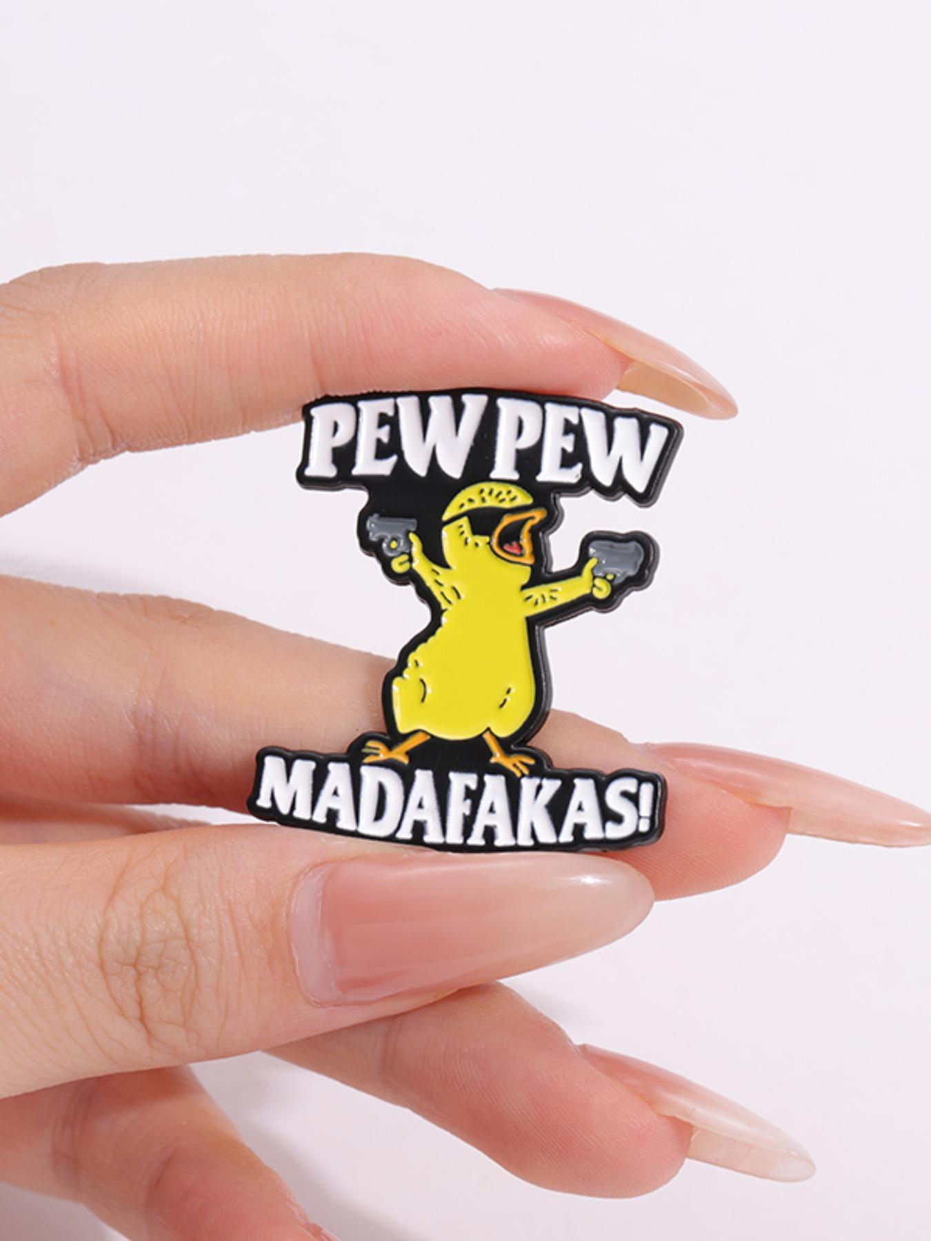 Letter & Cartoon Duck Design Brooch Clip, Fashion Alloy Clothing Accessories for Men & Women, Suitable for Daily Wear