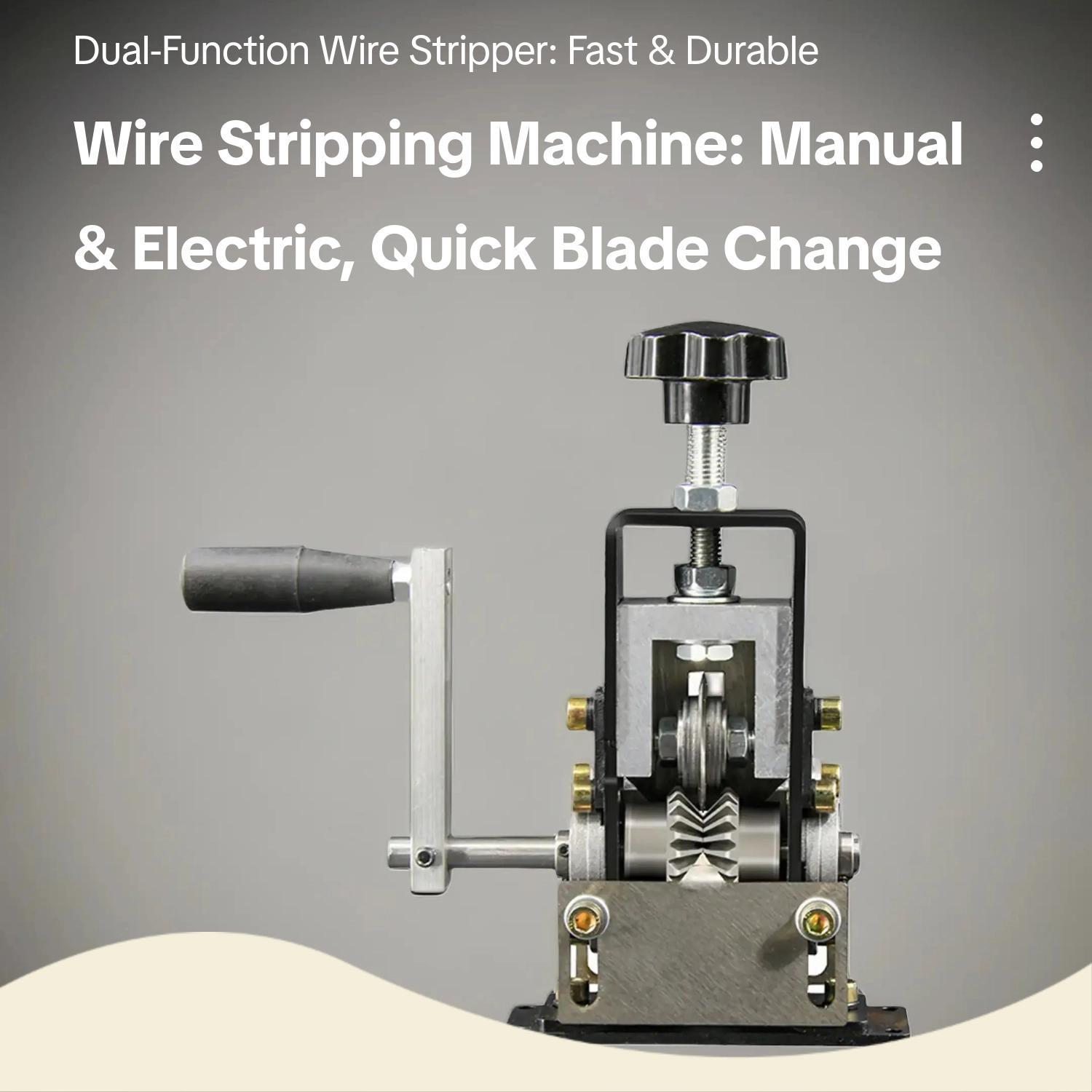 Manual & Electric Drill Operable Wire Stripping Machine - Quick-change Wire Stripping Machine & Heavy Duty Specialty Hand Tools - for Scrap Cable Removal & Cutting Hardware - Men Gifts & Tools & Dealsforyoudays & Wire stripping machine