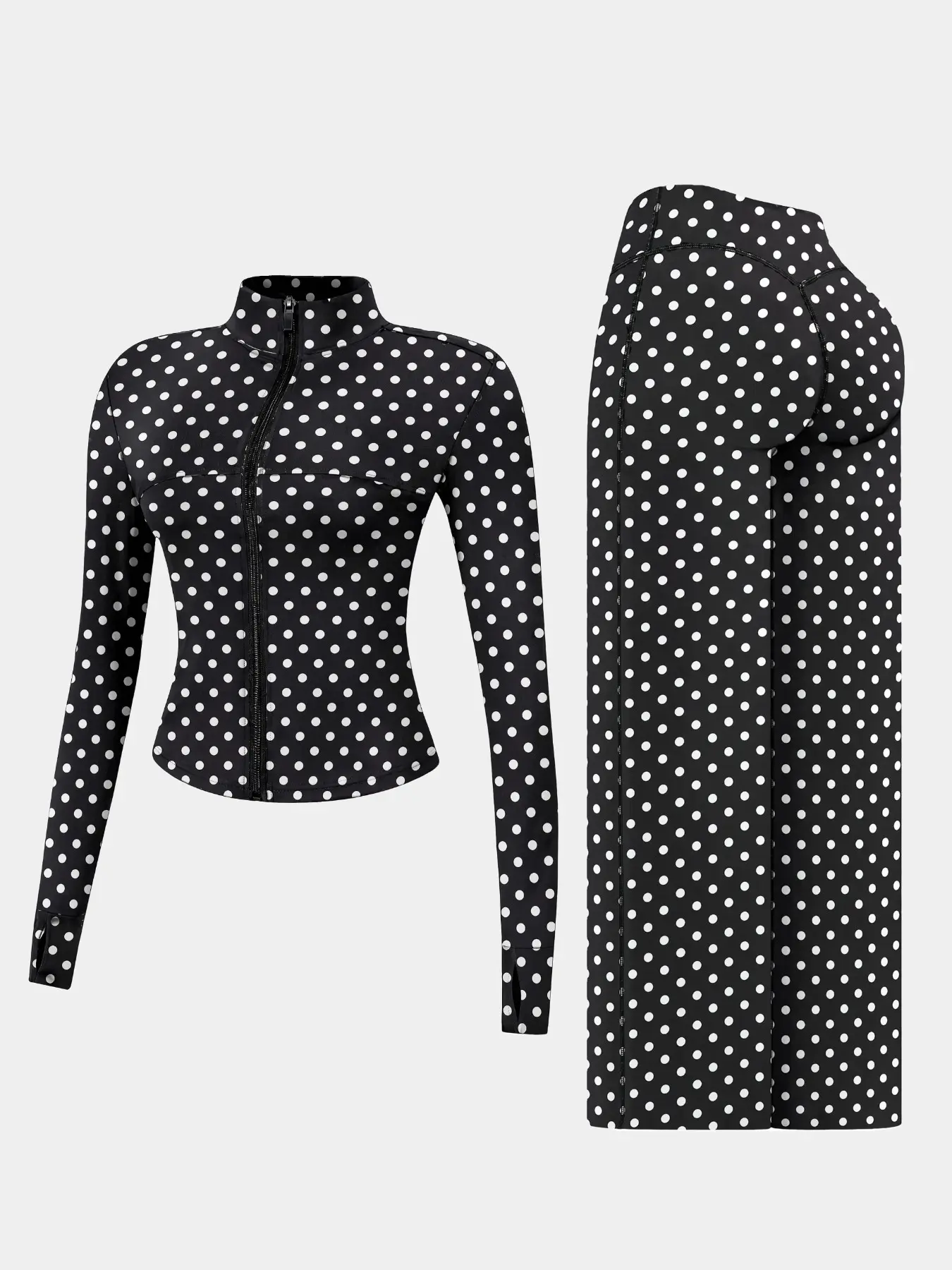 Yoga Suit Set, Quick Dry and High Waist Design, Long Sleeve, All-Season Sporty 2-Piece Fitted Set for Gym & Daily Wear, Activewear Set