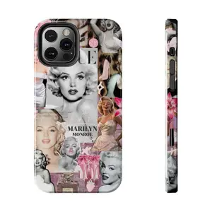 Marilyn Monroe Vintage Hollywood Collage Durable Tough-Touch Silicone Smartphone Case - Polycarbonate Protection Accessory for iPhone 11-17 Pro Max/Plus, Samsung Galaxy S23-25