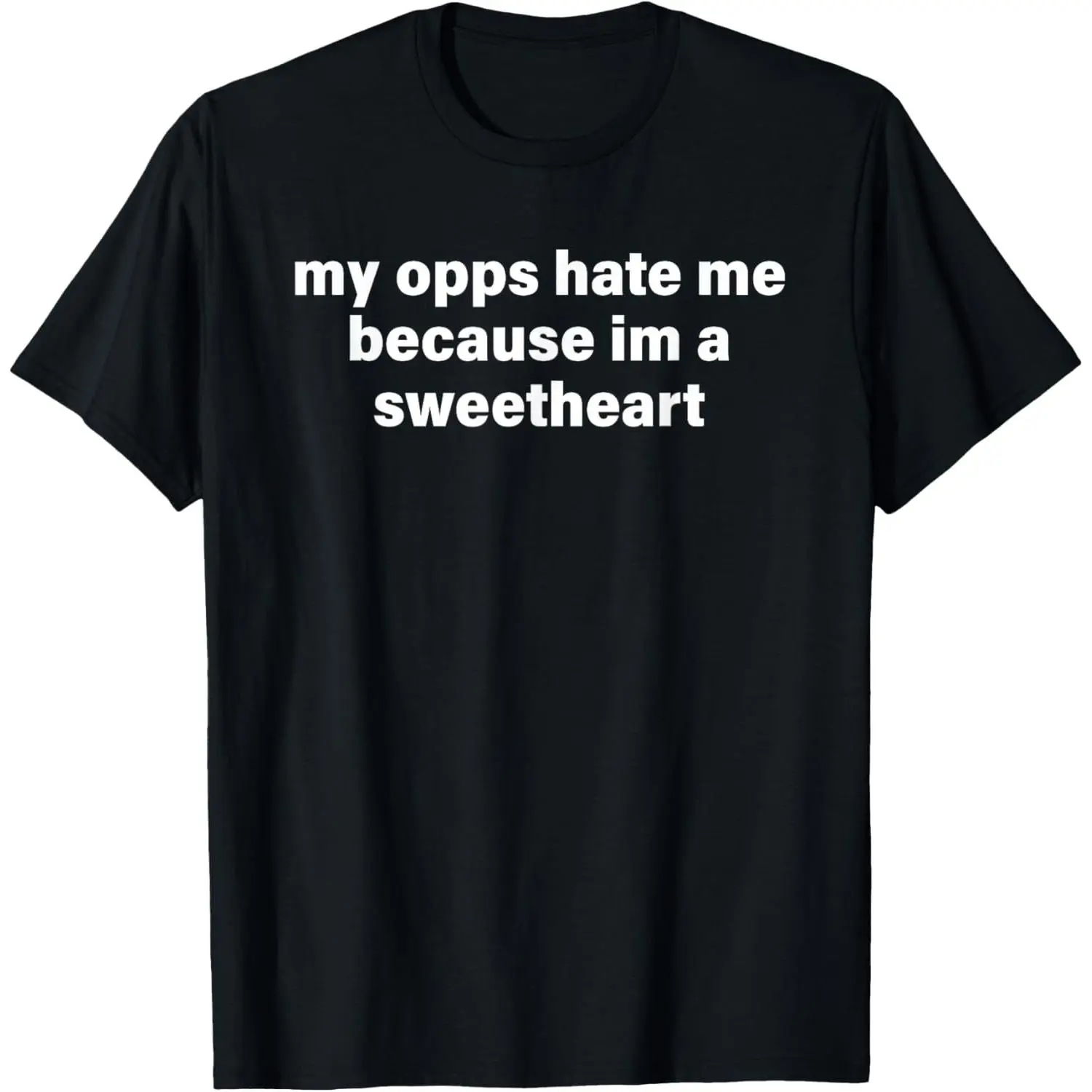 Men's "My Opps Hate Me" Funny Meme Tshirt - 100% Soft Cotton Streetwear Top, Casual Shortsleeve Round Neck Graphic Menswear Tee