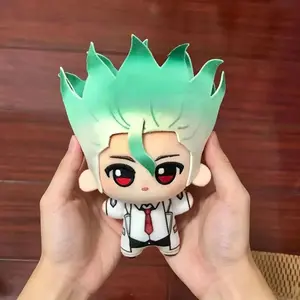 Dr. Stone Anime Senku Ishigami 10cm Plush Doll kawaii Stuffed Toy Soft Plushie Keychain Pendant Cute Collectible Gift for Fans