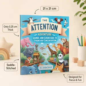 Kids Activity Book, Quiet Learning Workbook for Focus Training, Brain Games, Educational Activities & Screen-Free Fun
