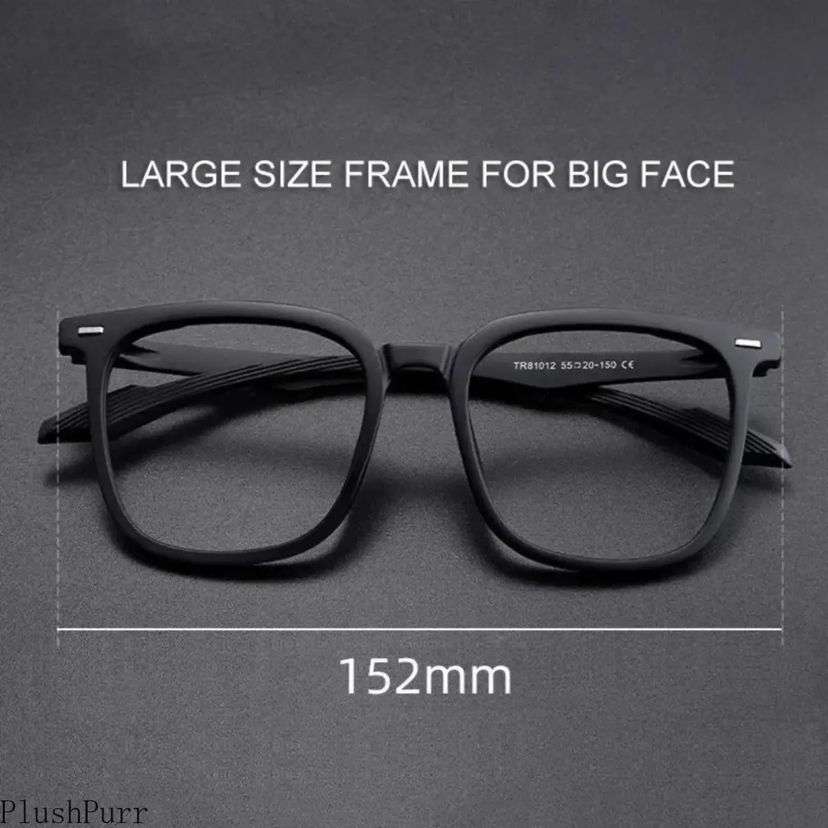 Large Square Oversized Glasses Frame for Women & Men, Fashion Stylish Eyewear, Suitable for Optical Prescription & Myopia Lenses