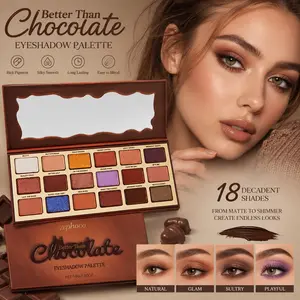 Zephoco 18 Color Chocolate Eyeshadow Palette, Neutral Matte Eye Shadow, Blush Highlighter Multi-Use, Perfect for Parties and Stage Makeup