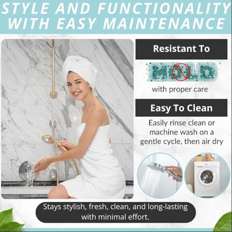 Extra Long Non-Slip Bath Mat 100x40 Cm, Tub Pad with Suction Cups and Drain Holes, Bathroom Accessory