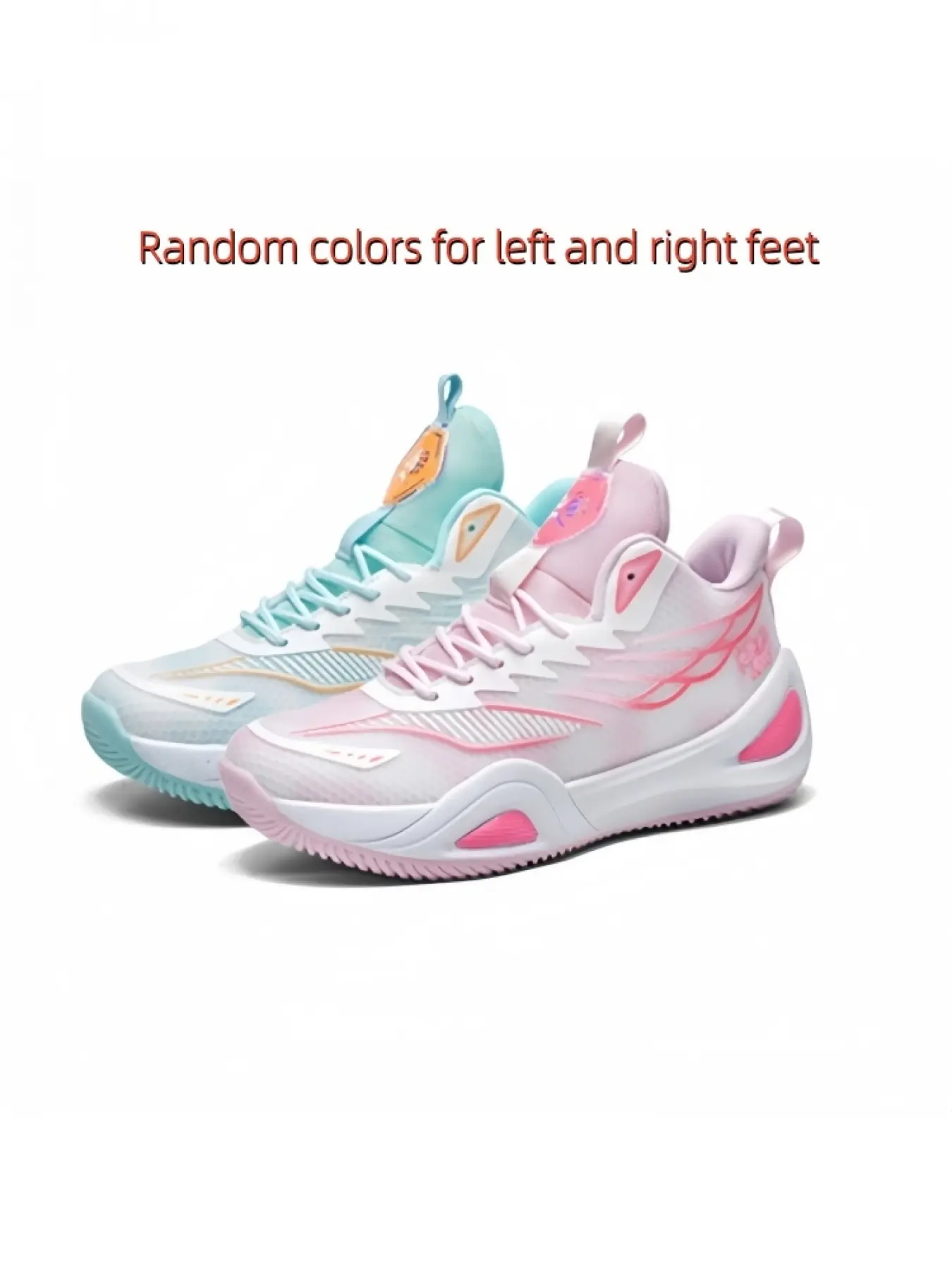 Unisex Mismatched Color Breathable High-top Basketball Sneakers, Lightweight Thick Sole Shock-absorbing Wear-resistant Shoes For Sports Games & Campus Commuting, Athletic Basketball Shoes, Casual Basketball Shoes