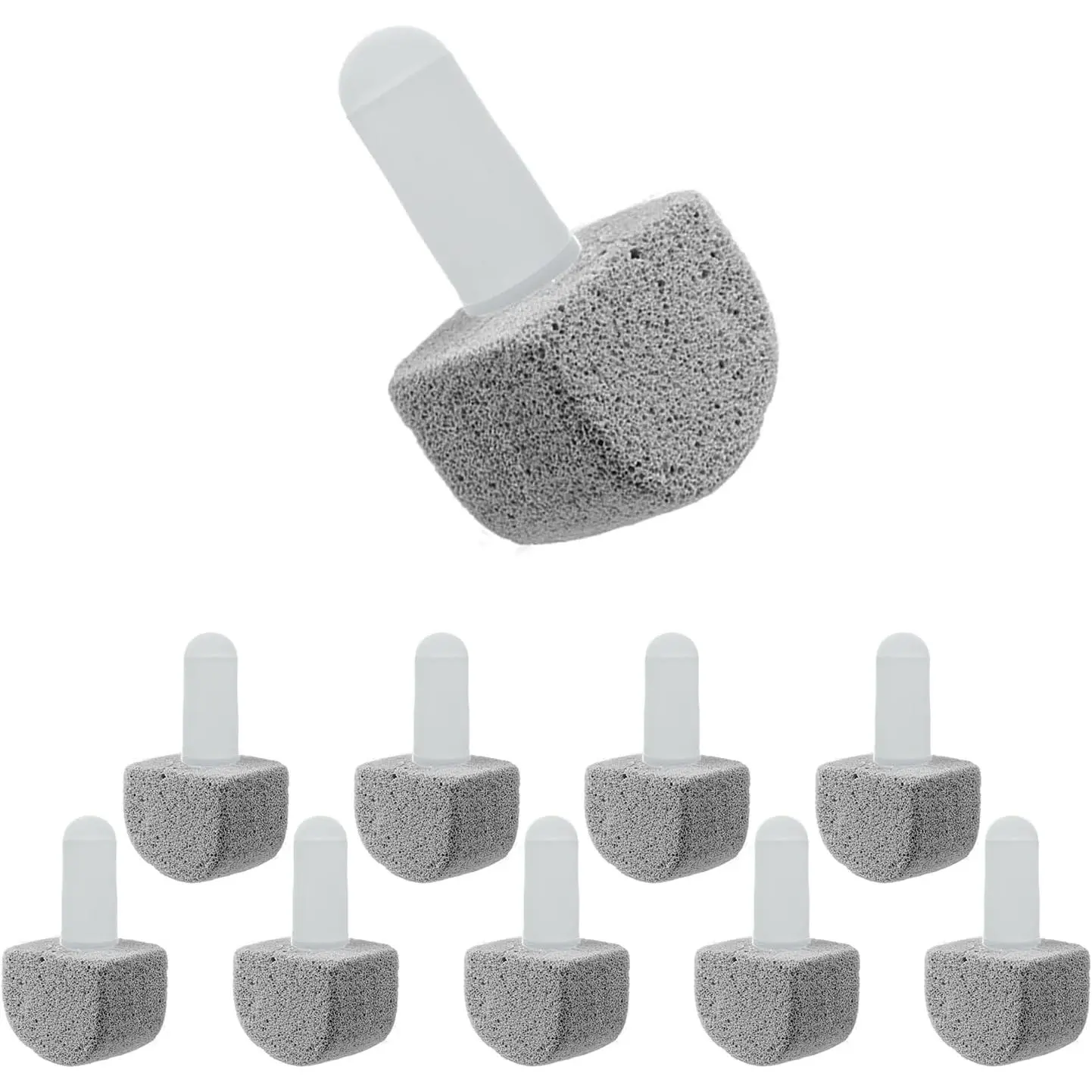 Pumice Stone Toilet Bowl Cleaner – 10 Refills for Hard Water & Rust Stains | Removes hard water rings, limescale & rust stains from toilets, tubs, sinks, and grills without  surfaces.