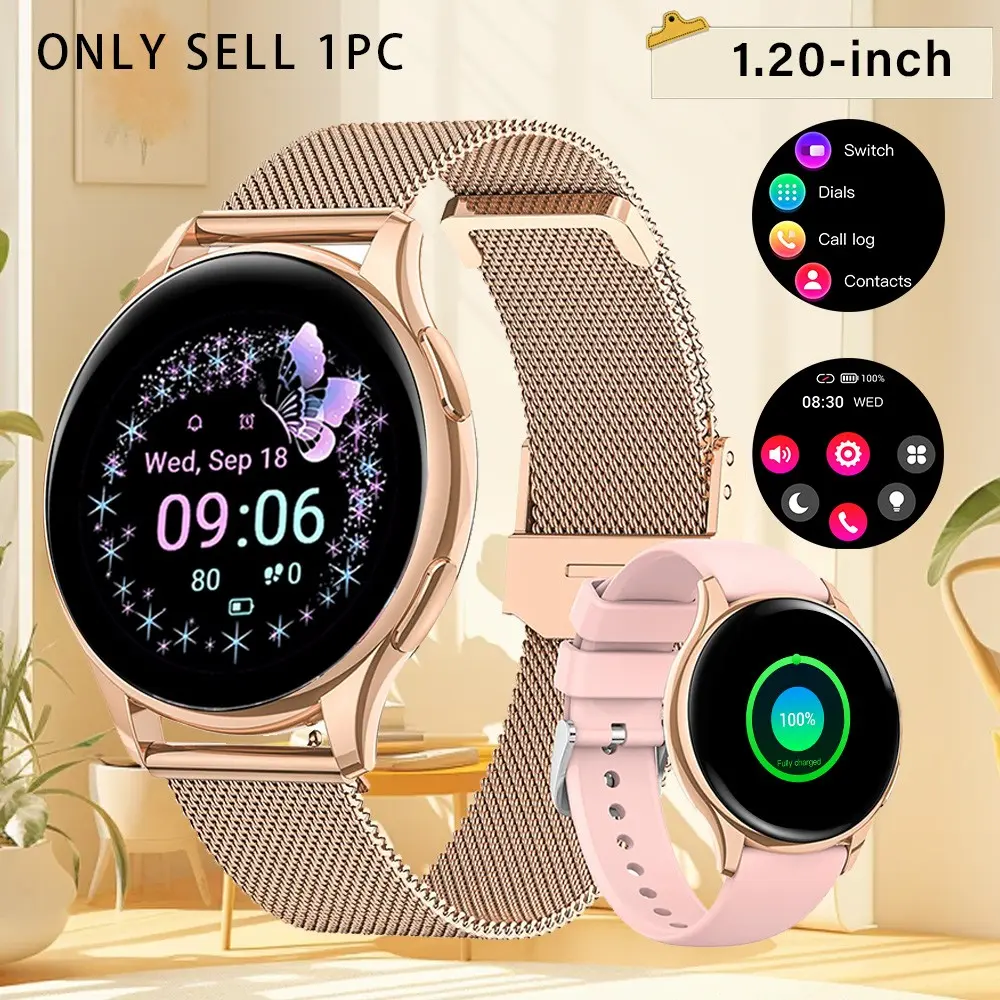 Smart Watch Waterproof Long Battery Life, Message Alerts, Phone Calls, Heart Rate Monitor, Sleep Tracker, Compatible with iPhone and Android
