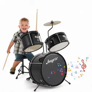 Summervibes Flash sale toy items Beginner-Friendly 3-Piece Electronic Drum Set for Kids – Includes Cymbal, Tom, Bass Drum, Pedal, Drumsticks & Throne Stool – Ideal Musical Instrument for Boys & Girls, Perfect for Learning & Practice