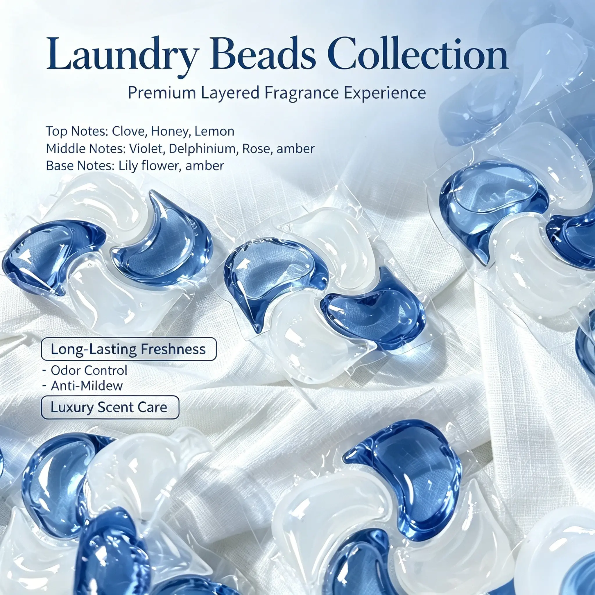 Long-Lasting Fragrance Laundry Beads, 3-In-1 Multi-Purpose Stain Remover & Softener, Portable Travel Essentials for Clothes Care, Laundry Odor Eliminator
