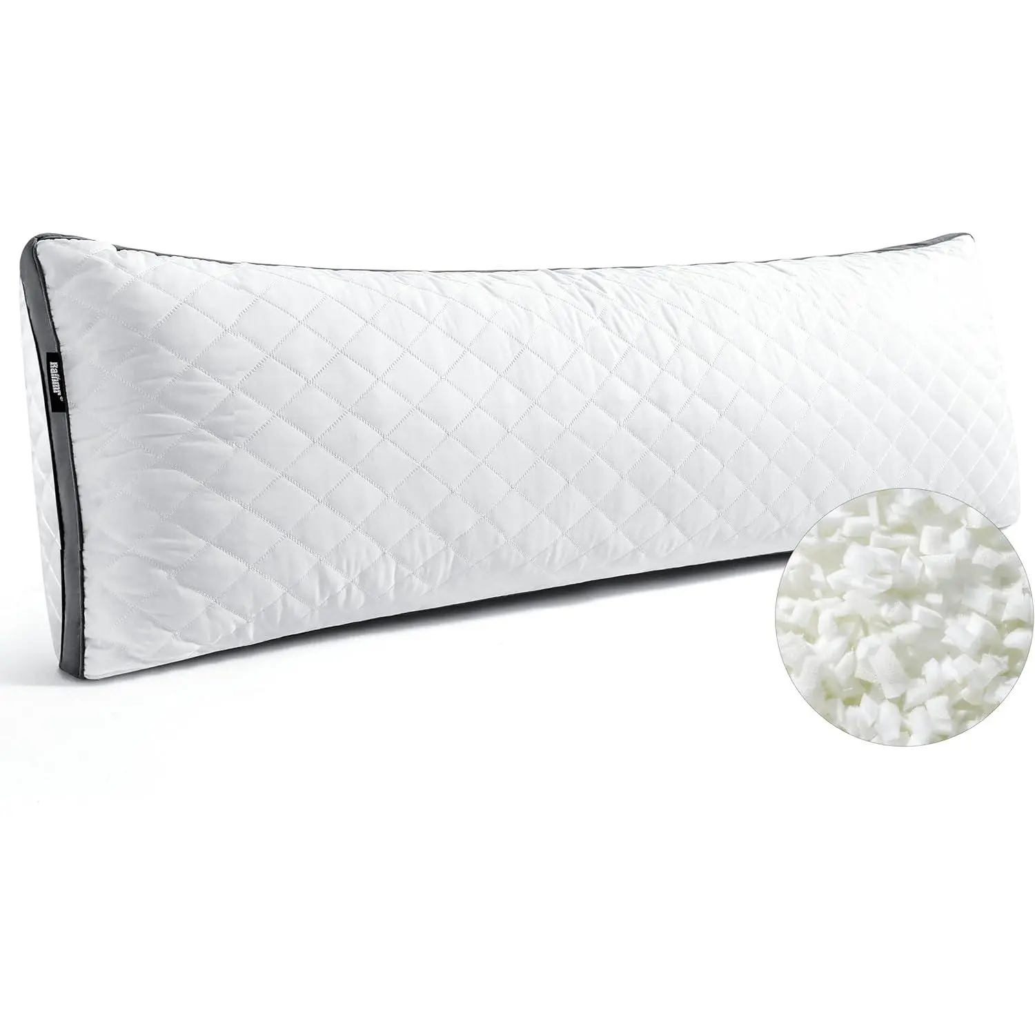 Shredded Memory Foam Extra-Firm Body Pillow, Breathable Thick Body Pillow for Side Sleep, 20 x 54 Inches Long Hugging Bed Pillows for Adults,Big Support Full Body Pillow for Sleeping