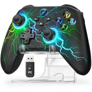 PC Controller with Stand, PC Gaming Controller with Linear Triggers/Vibration/Turbo - No  Zone -  Controller for PC// 2/iOS/Android