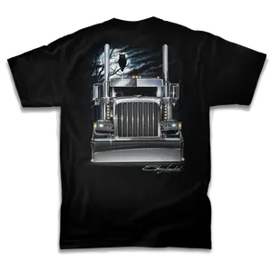 Stay Loaded Night Shift Semi Truck Owl Graphic Tee Vintage Big Rig Trucker Streetwear 100% Cotton Gift for Truck Drivers Truck Fans Unisex Casual Summer Outfit TikTok Viral Fashion Shirt