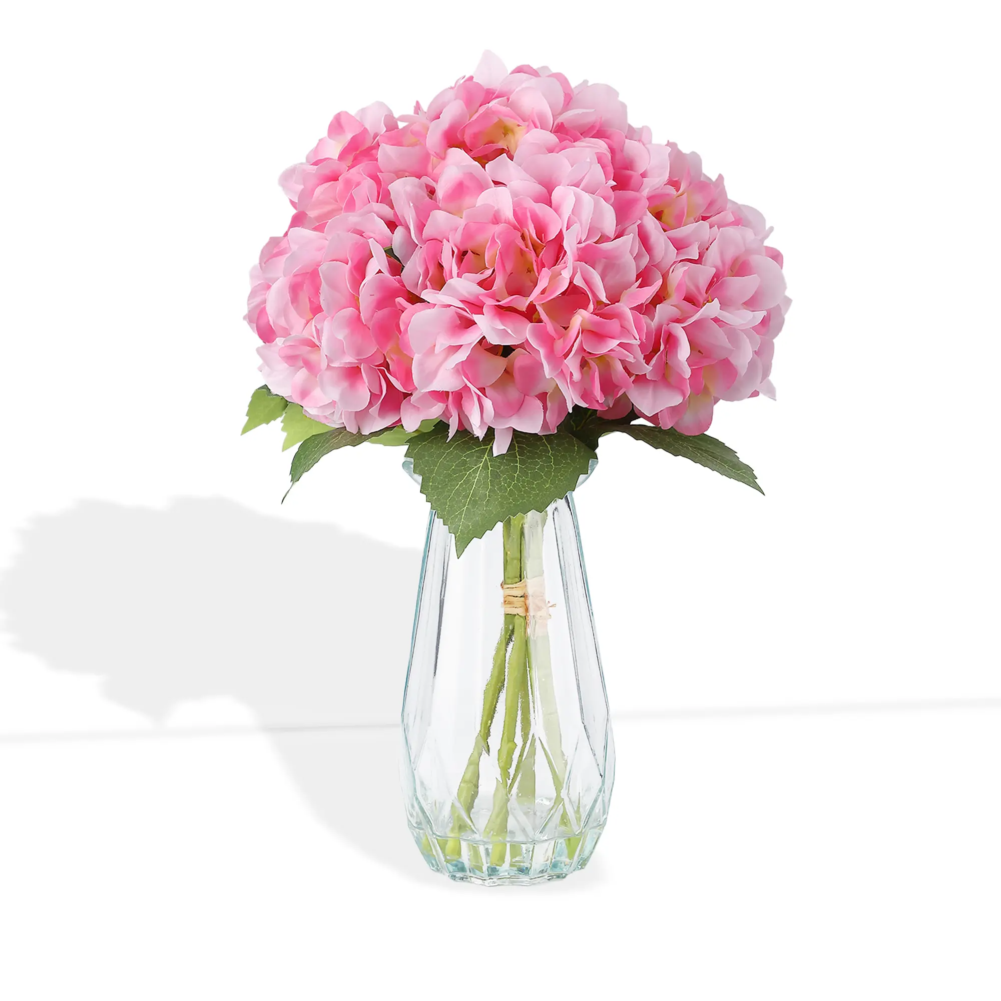 Realistic Real Touch Silk Hydrangea Bouquet, Long Stem Artificial Flowers, Faux Floral Arrangement for Vase Decoration, Wedding Centerpieces, Home Table Decor, Baby Shower & Party Styling