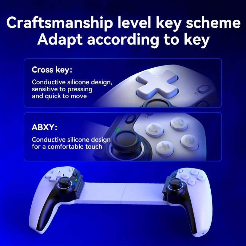 Wireless Game Controller with Hall Effect Joystick and Trigger Buttons - Multi-Platform Controller for PS3/PS4/Switch/iOS/Android/PC - Rechargeable Lithium Polymer Battery, Ergonomic Design, Fashionable Style, Durable Construction, Suitable for Mobile Gam
