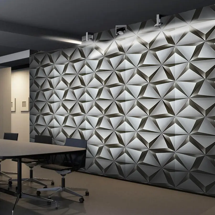 1 Roll 3D Self-Adhesive Wallpaper, PVC Material 3D Diamond Wall Decor, Suitable for Interior Wall, TV Background, Bedroom, Living Room, Indoor Decoration