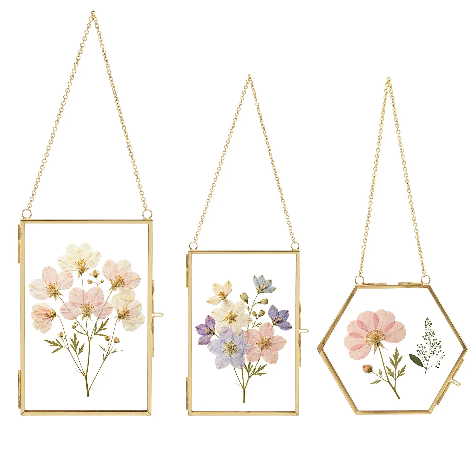 Modern Gold Glass Picture Frames Set – 6PCS 150x100mm Rectangular, 3 Horizontal & 3 Vertical, High-Transparency Home Decor, Single Photo Display – Ideal for Living Room, Bedroom, Office