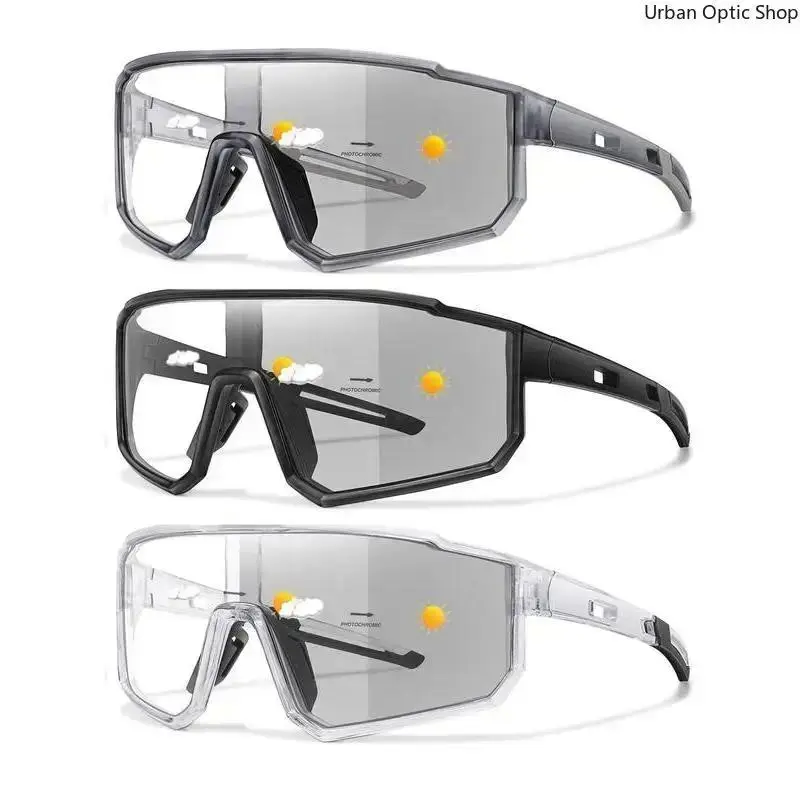 XUH 3-Pack Photochromic Men's Sunglasses - Auto-Tint, Broad Spectrum UV400 Protection, Eye Safe, Flexible Foldable, Adjustable, Windproof Casual Sports Eyewear for Outdoor Riding, Auto-Tint Men's Sunglasses, Broad Spectrum Uv Protection Men's Sunglasses