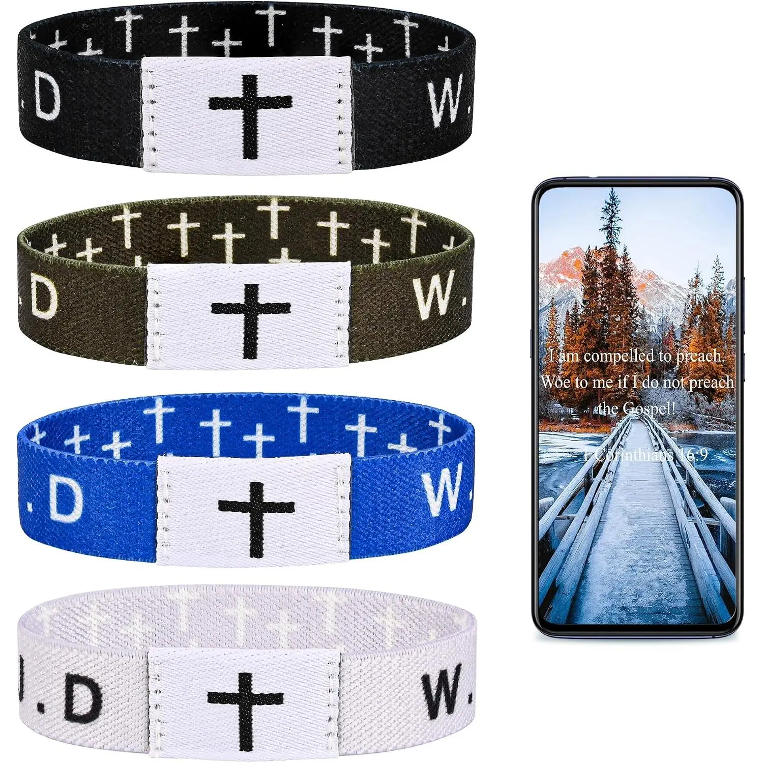 4 count Daily  Verse WWJD Bracelet, Christian  Wearable Bracelet for Women Men - What Would  Do Bracelet