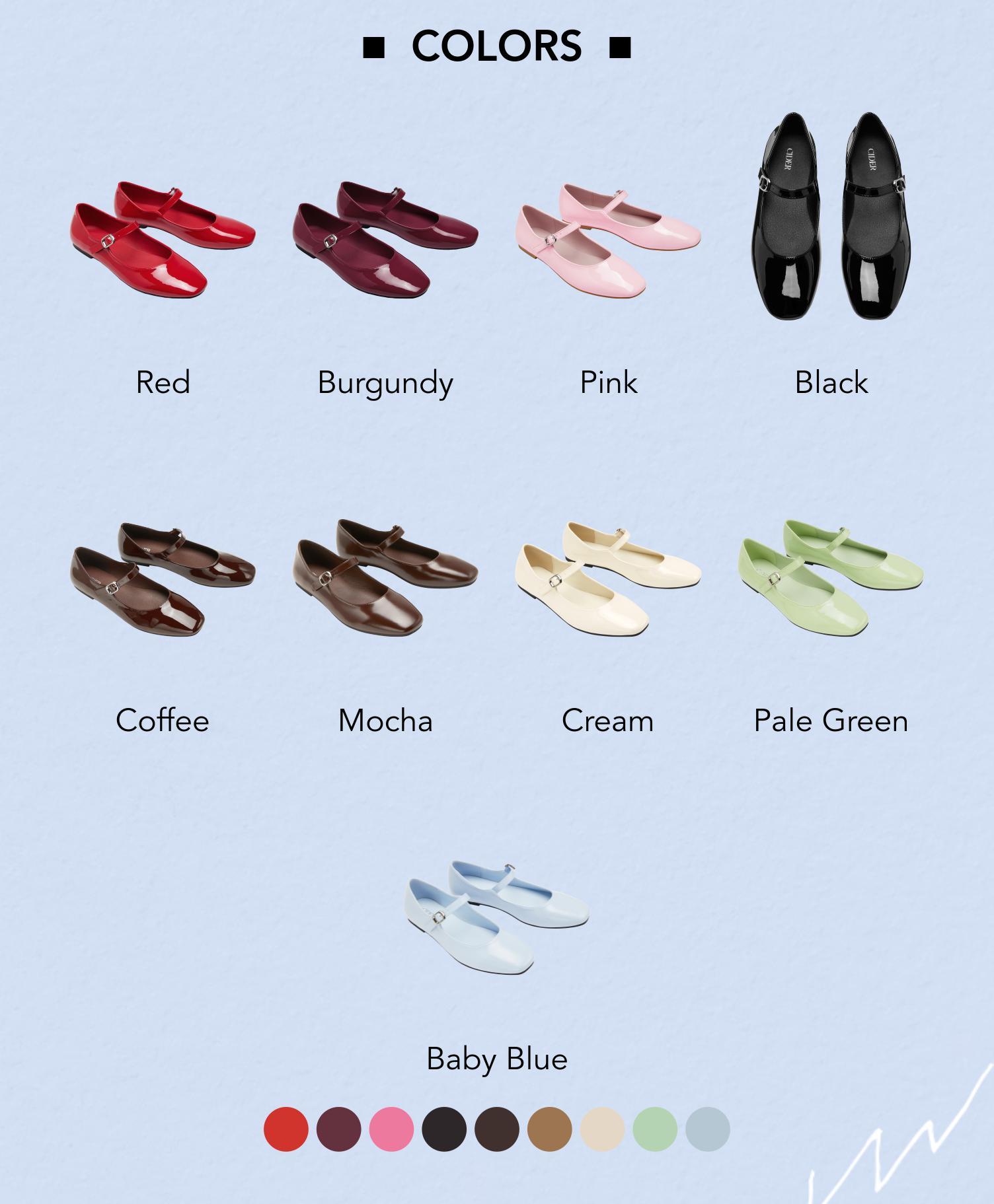 Cider FAUX PATENT LEATHER MARY JANE FLATS