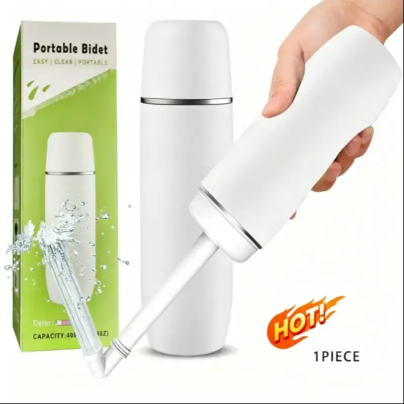 Handheld Travel Bidet Portable Personal Washing Bottle, Non-Toxic Eva & PP Peri Bottle, Bendable Nozzle, Compact Reusable Cleanser, Handheld Bidet Sprayer