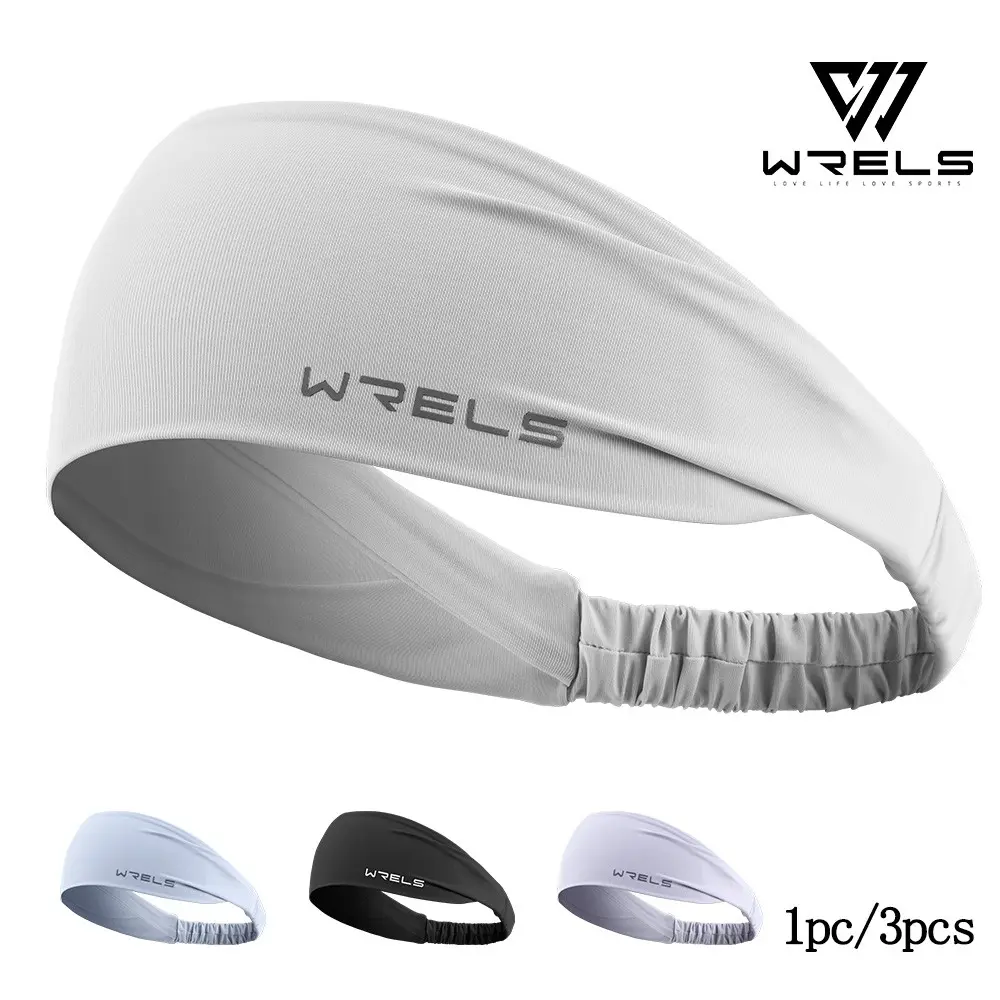 1/3 Pack Wrels Sweat-Wicking Sports Headbands, Elastic Breathable Solid Color Hair Bands, Ideal for Yoga Pilates Running Fitness, Workout Headbands, Gym Headband