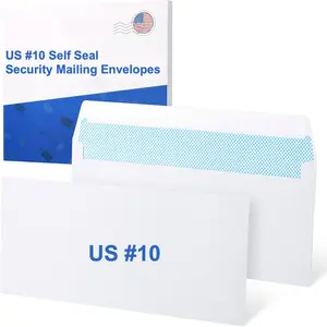 100pcs #10 Security Self-Seal Envelopes, Tinted, Windowless, Peel & Seal, Ideal for Business Mailing and Legal Use